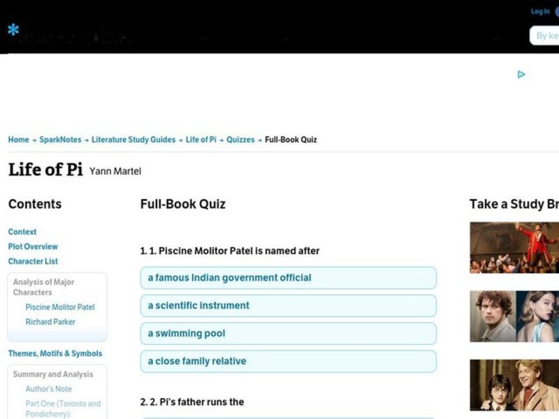 Life of Pi Interactive