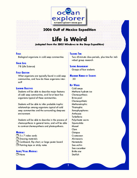 Life is Weird Lesson Plan