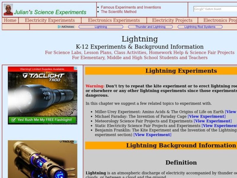 Lightning Lesson Plan