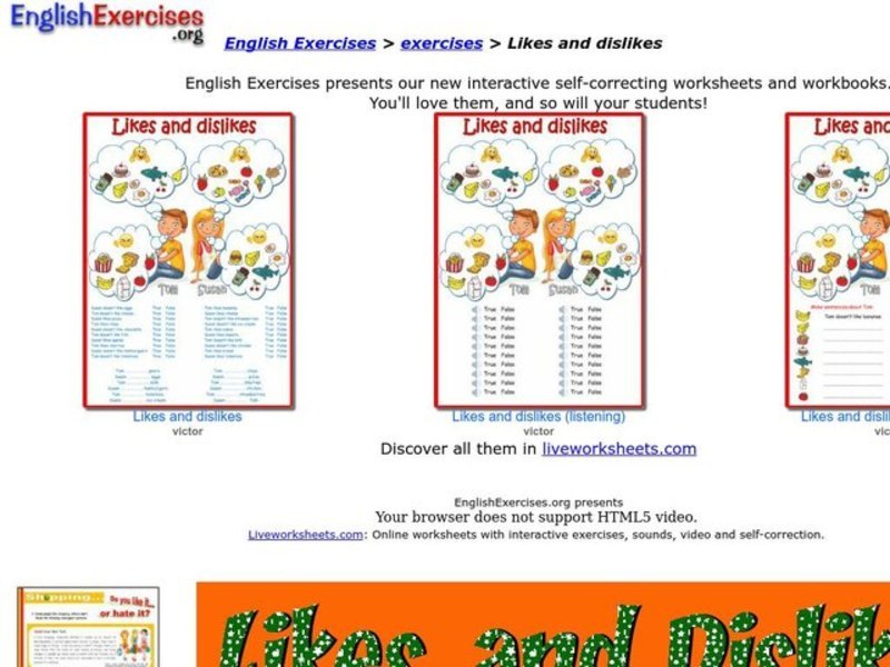 Likes and Dislikes Interactive