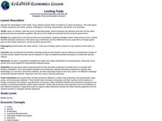Limiting Trade Lesson Plan