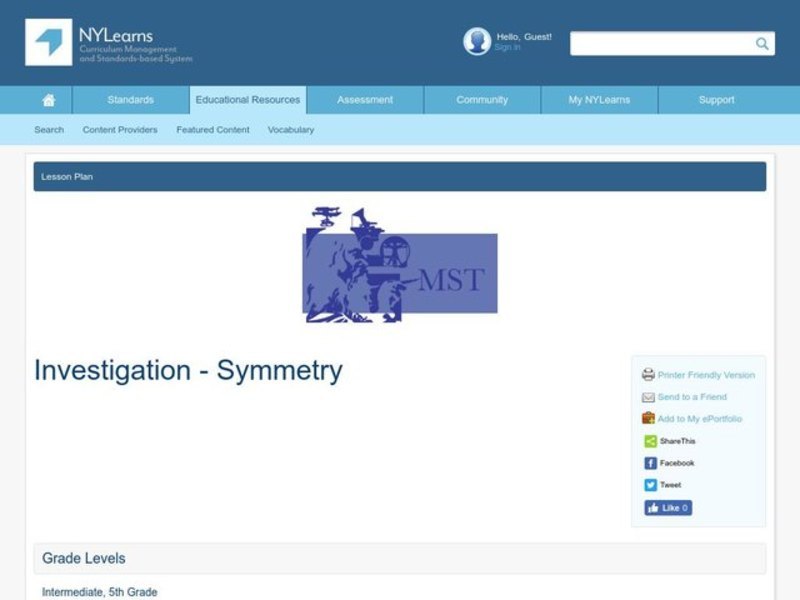 Line Symmetry and Rotational Symmetry Lesson Plan