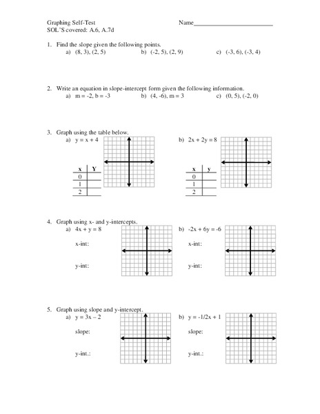 Linear Equations Worksheet
