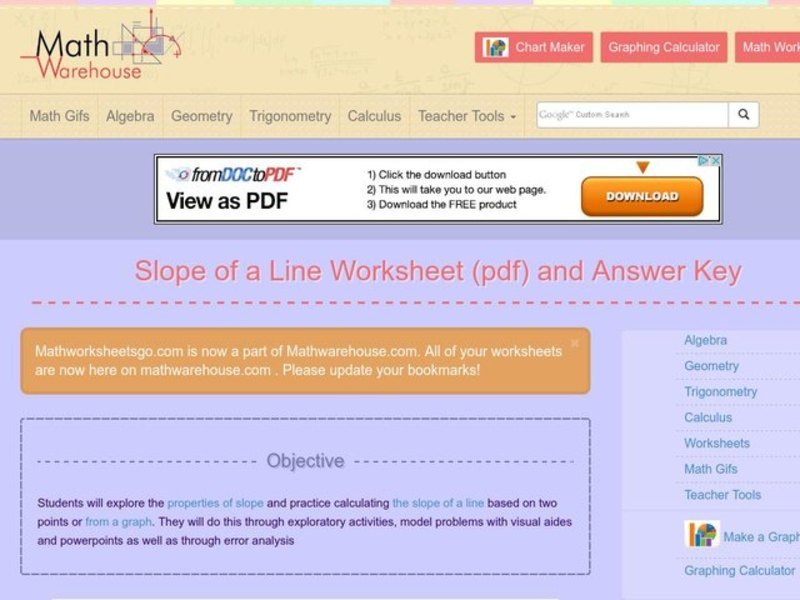 Linear Equations Worksheet