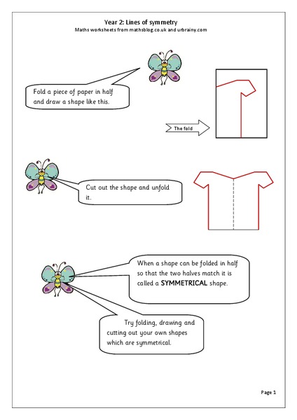 Lines of Symmetry Worksheet