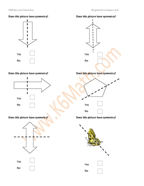 Lines of Symmetry Worksheet
