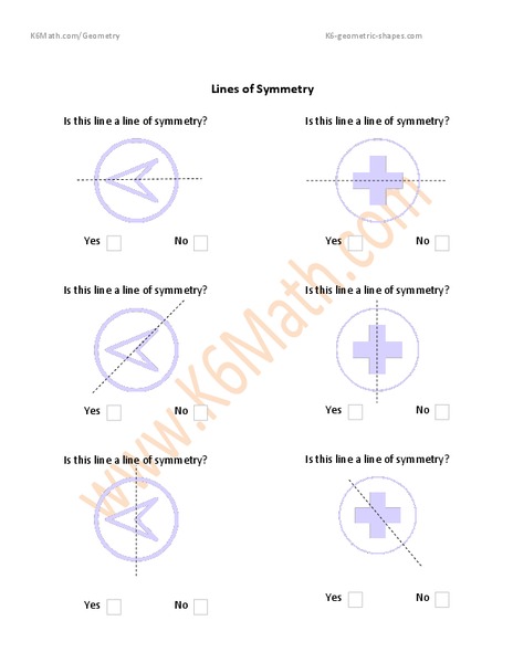 Lines of Symmetry Worksheet