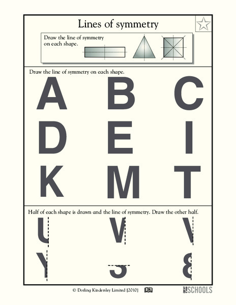 Lines of Symmetry Worksheet