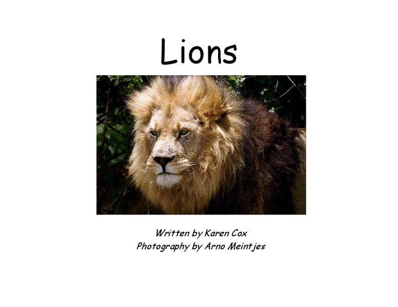 Lions Printables