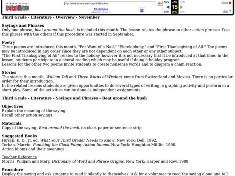 Literature Lesson Plan