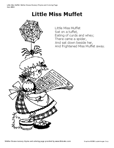 Little Miss Muffet Worksheet