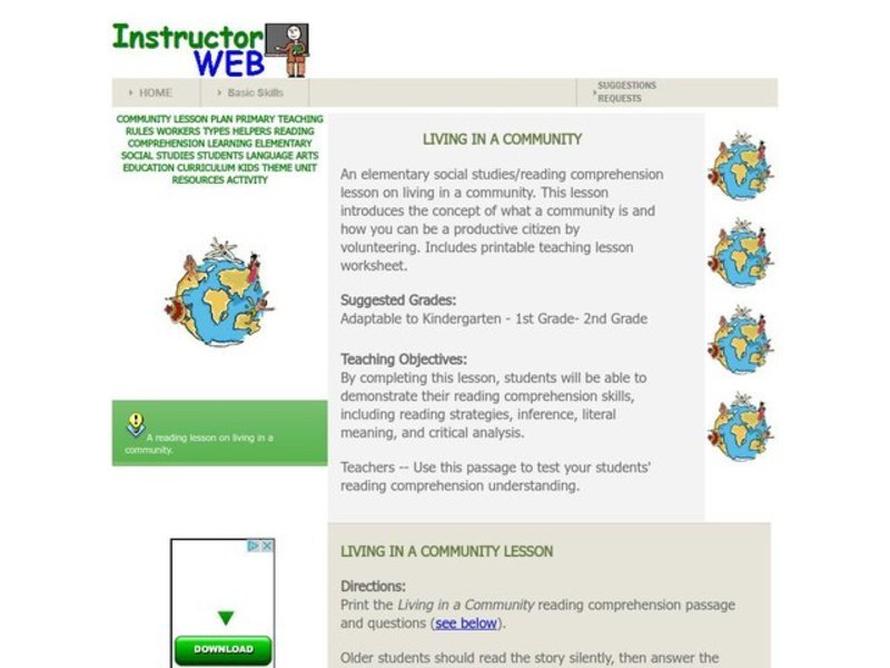 Living in a Community Lesson Plan