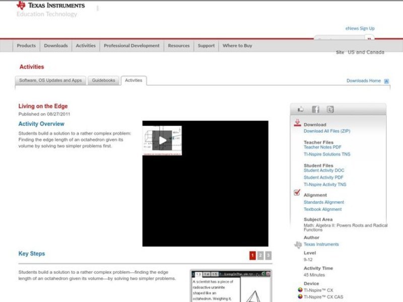 Living on the Edge Lesson Plan