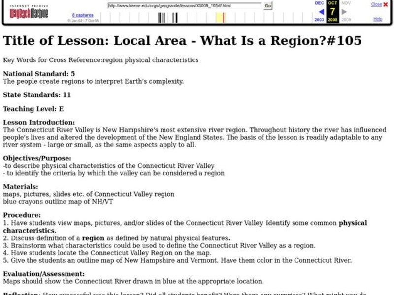 Local Area - What Is a Region? Lesson Plan