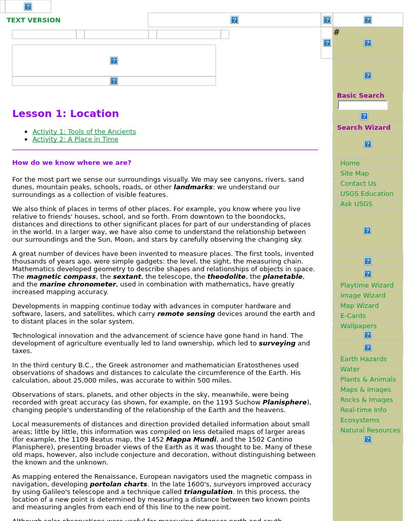 Location Lesson Plan