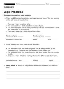 Logic Problems Worksheet