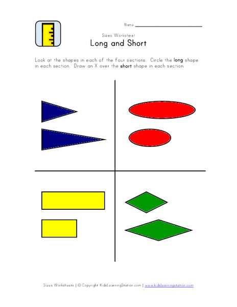 Long and Short Worksheet