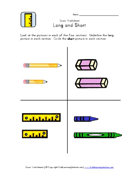 Long and Short Worksheet