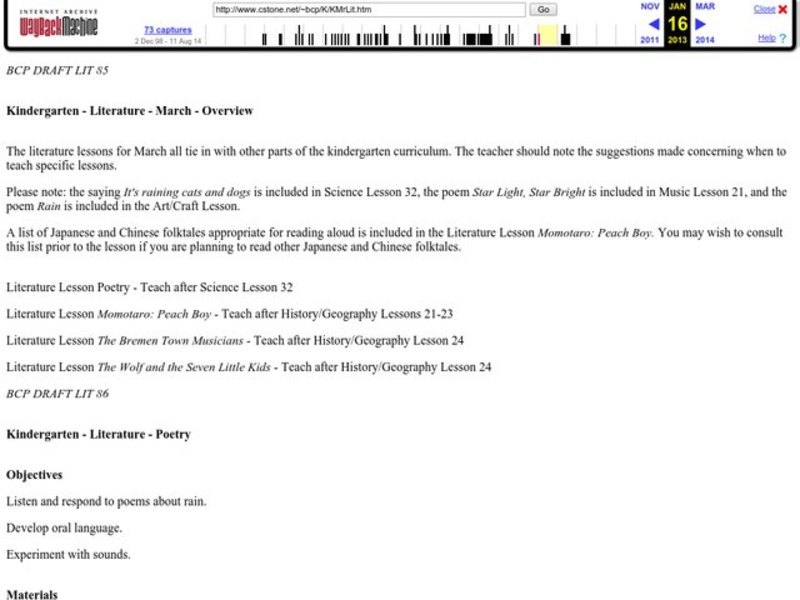 Literature Lesson Plan