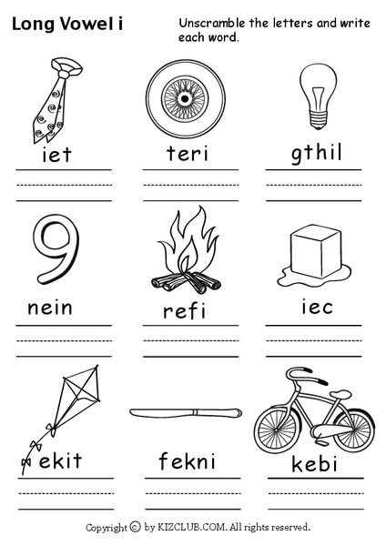 Long Vowel i Lesson Plan