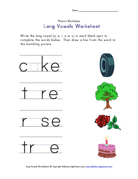 Long Vowel Worksheet Worksheet