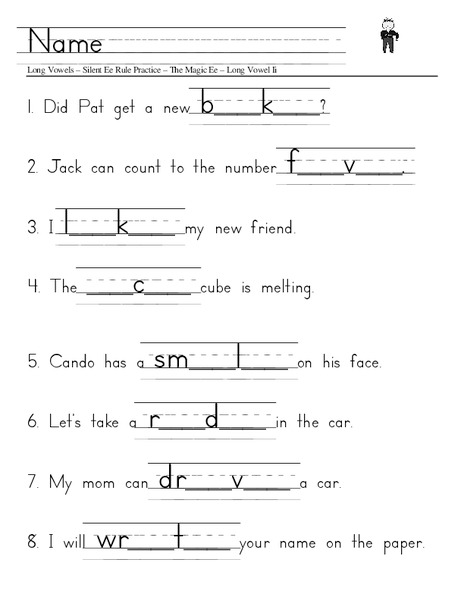 Long Vowels – Silent Ee Rule Practice – The Magic Ee – Long Vowel Ii Worksheet