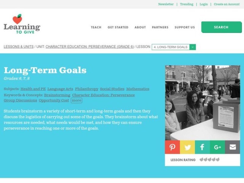 Long-Term Goals Lesson Plan