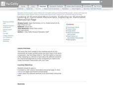 Looking at Illuminated Manuscripts: Exploring an Illuminated Manuscript Page Lesson Plan