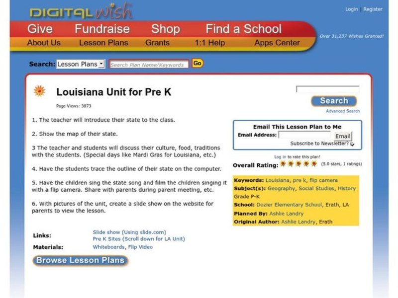 Louisiana Lesson Plan
