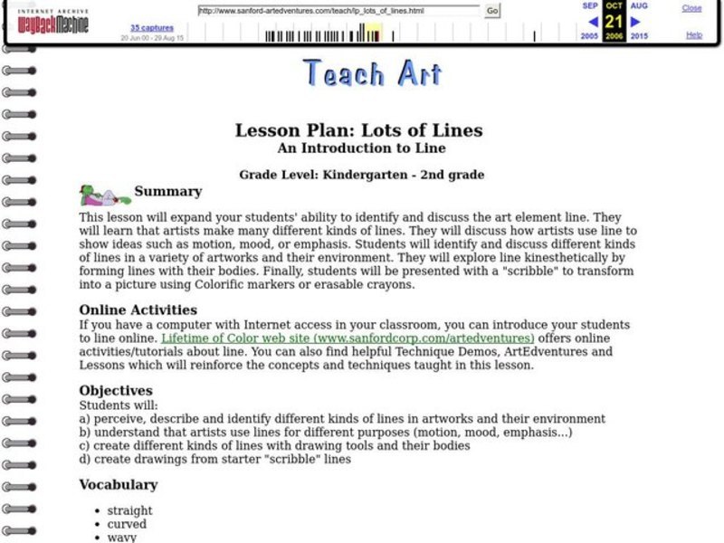 Lots of Lines Lesson Plan