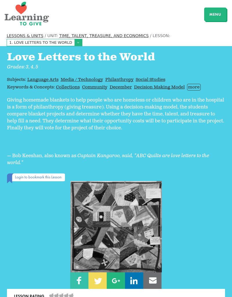 Love Letters to the World Lesson Plan
