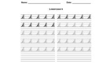 Lowercase k Worksheet