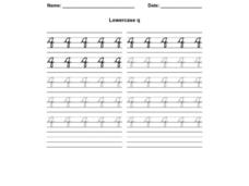 Lowercase q Worksheet