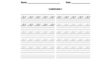 Lowercase r Worksheet