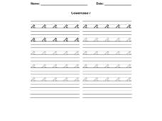 Lowercase r Worksheet