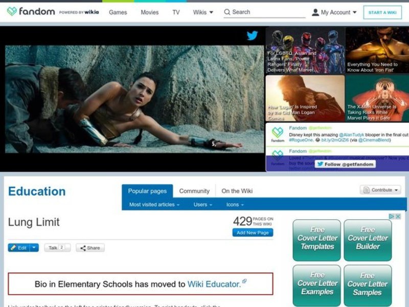 Lung Limit Lesson Plan