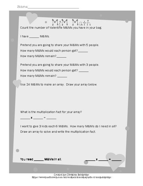 M & M Math Lesson Plan