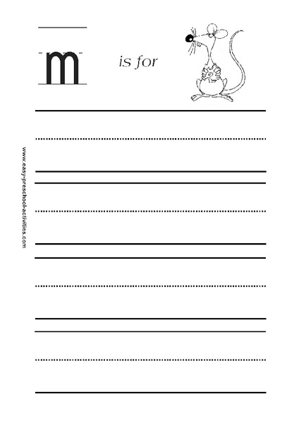 m is for Mouse Worksheet