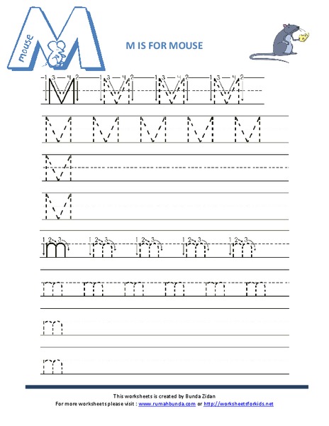 M is for Mouse Worksheet