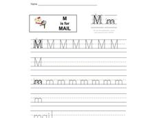 M is for Mailbox Worksheet