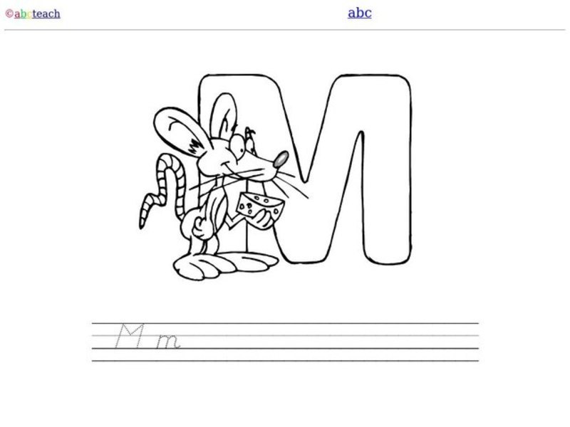 M is for Mouse Worksheet