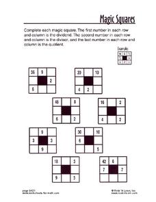 Magic Squares Worksheet