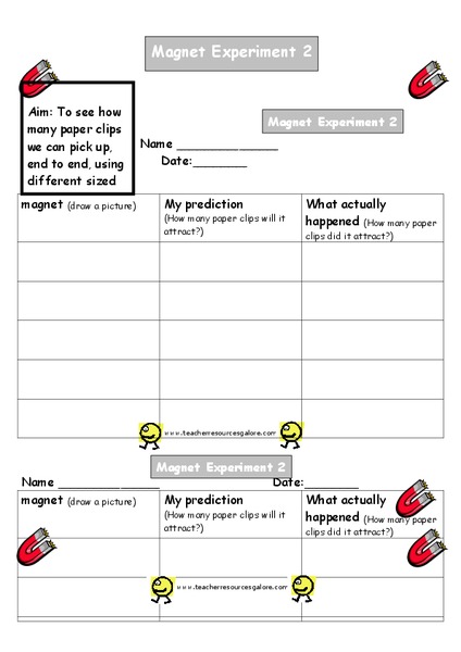 Magnet Experiment Lesson Plan