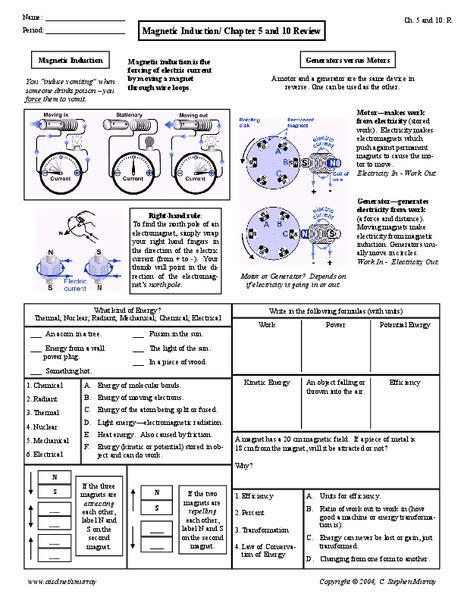 Magnetic Induction Worksheet