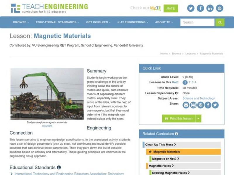 Magnetic Materials Lesson Plan