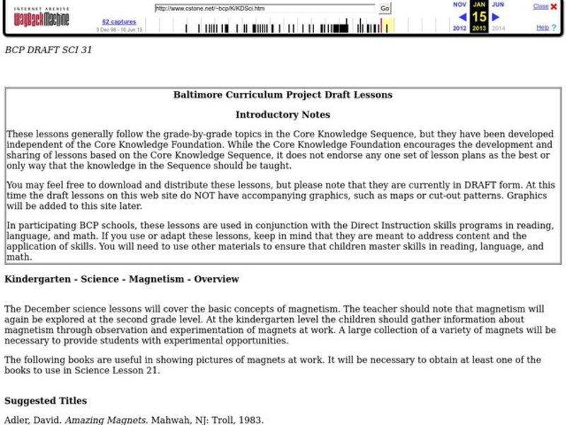 MAGNETISM Lesson Plan
