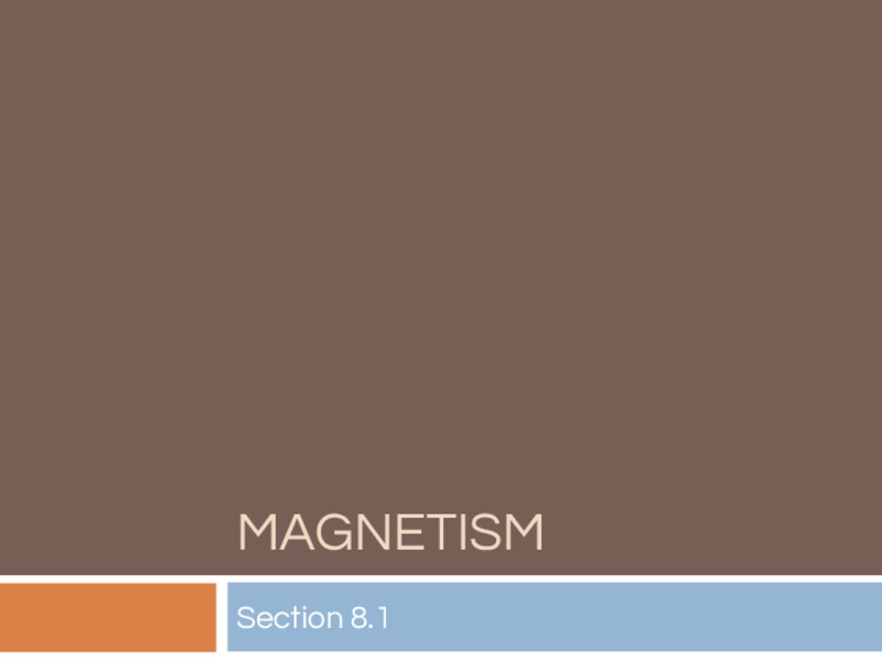 Magnetism PPT