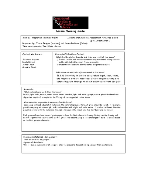 Magnetism And Electricity Lesson Plan