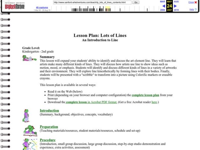 Lots of Lines Lesson Plan