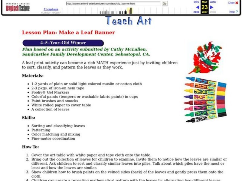 Make a Leaf Banner Lesson Plan